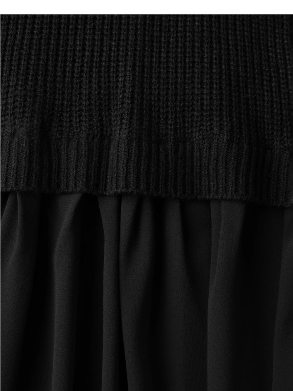 Balloon Sleeve Solid Twofer Sweater - Picture 9 of 11